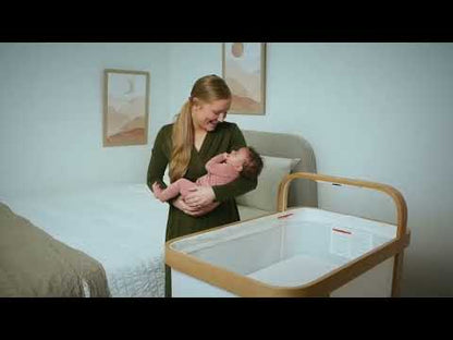 Cradlewise Convertible Smart Bassinet & Crib-ASTM F2194 Certified-Built In AI Monitor That Senses Early Wake Up Signs-1 Year Warranty-Includes VOC & PU Foam Free Mattress, Waterproof Mattress Cover, Fitted Sheet & Crib Mesh-For 0 to 2Y (Upto 15 Kg)