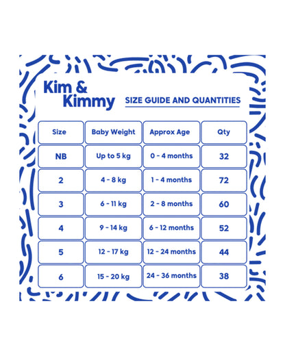 Kim & Kimmy Zig-Zag Swag Diaper Pants-Size 4 (9-14Kg)-With Wetness Indicator