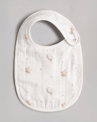 Twingle 100% Organic Muslin Bib-Soft Terry on the Back for maximum Absorbency-Trusted YKK Snaps-Bday Bunny-Pack of 2-For Infants