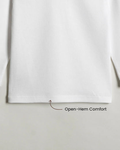 Twingle 100% Organic Cotton Vest-Envelope Neck for Easy Dressing-No Itchy Neck Tags-Long Sleeves-Solid-White-Pack of 3-For Infants