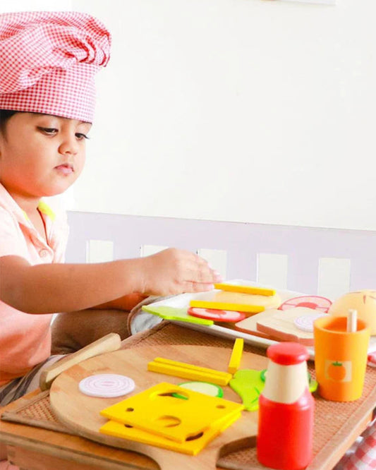 Shumee Wooden Mega Lil Chef's Kitchen Cooking Set-Sparks Child's Curiosity-Keeps the Child Engaged-Pretend & Play Toy-24M+